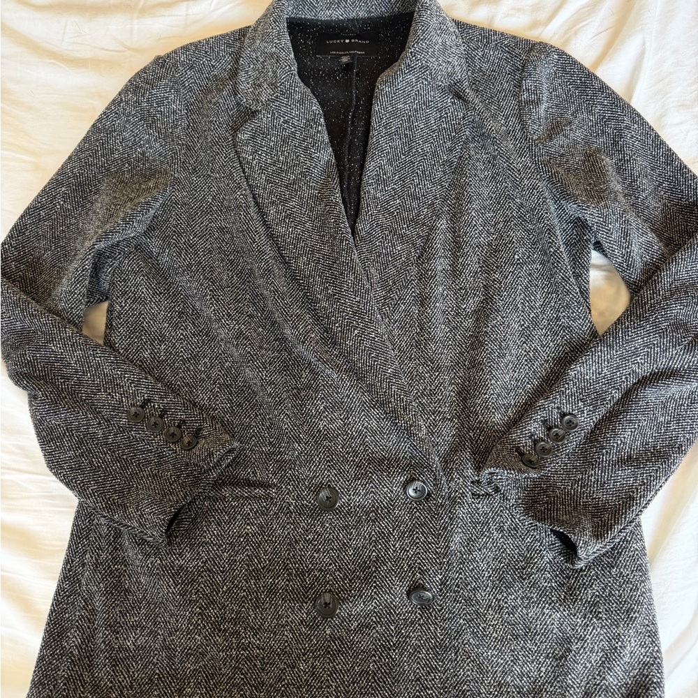🌚LOWEST PRICE🌚Lucky Brand Gray Herringbone Blazer
